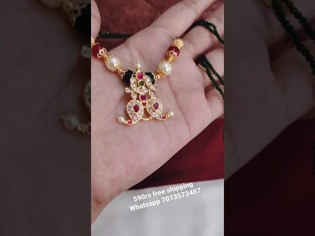 1 gram gold polish black beads 590rs free shipping WhatsApp 7013573487 #onegramgold