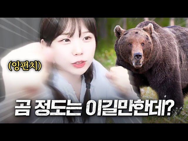 코끼리에 비하면 곰 정도는 쉽게 이기지 ㅋㅋㅋㅋㅋ