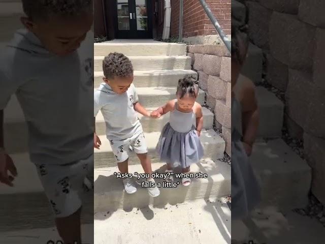 He’s the sweetest big brother! #shorts #toddlers #bigbrother #sweetestlove #littlesister