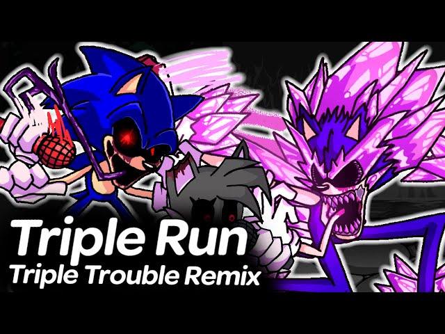 Triple Run - Triple Trouble remix but all Sonic.exe phases sings it | Friday Night Funkin'