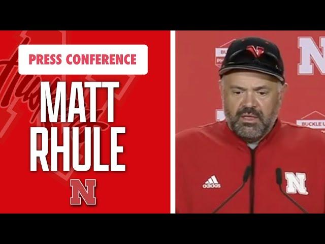 Nebraska Football Head Coach Matt Rhule meets with the media on Thursday I HuskerOnline I GBR