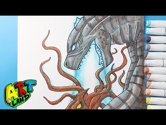 How to Draw Godzilla vs Scylla | Godzilla x Kong