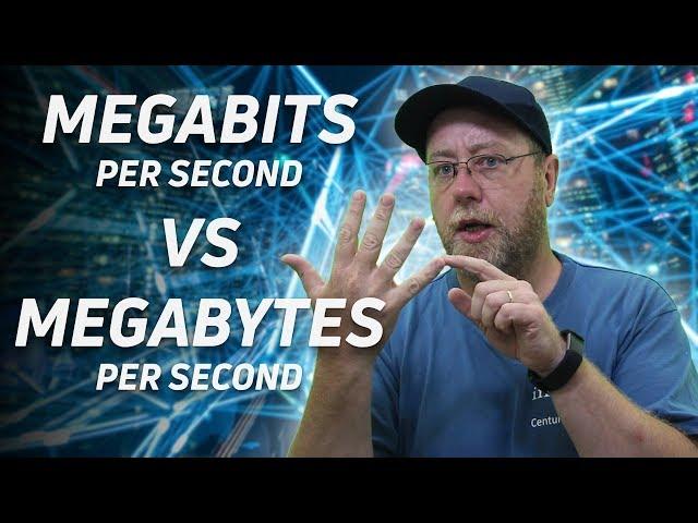 Megabits per second (Mb/s) vs Megabytes per second (MB/s)