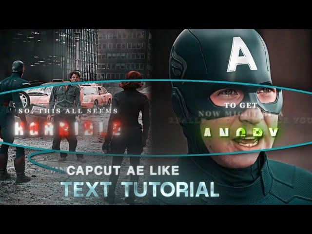 THIS TYPE OF AE TEXT ON CAPCUT