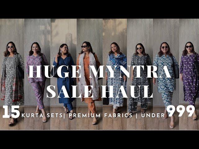 Huge Myntra Kurta Set Haul under Rs. 999! Plus styling tips to elevate these outfits.