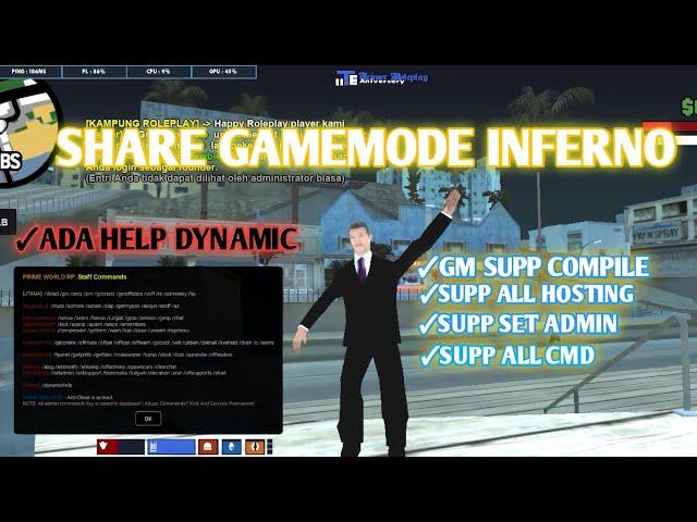 SHARE GAMEMODE  TERBARU 2024 SUPP ALL HOST | GM FULL FITUR & MAPPING MODERN MIRIP FIVEM‼️