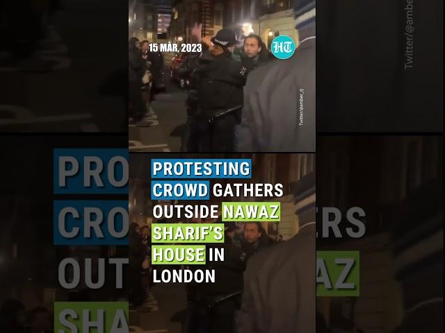 Protests In London Outside Nawaz Sharif's House After Imran's Address