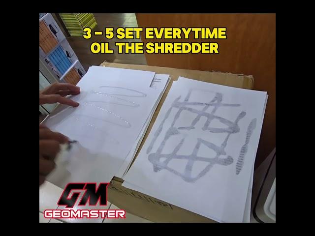 Geomaster Shredder Lubricant Guide