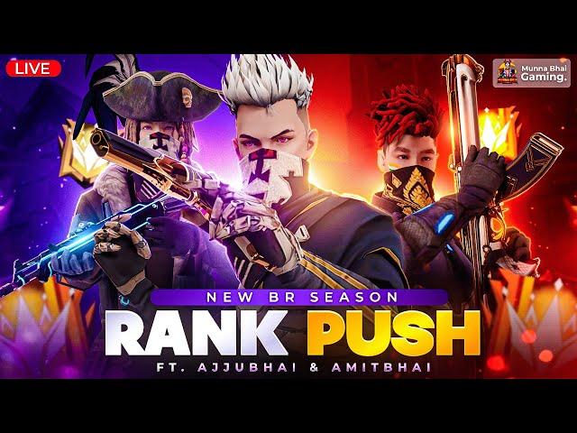 Free Fire Rank Push To Grandmaster With AjjuBhai & AmitBhai - Free Fire Hindi - Munna bhai Hindi