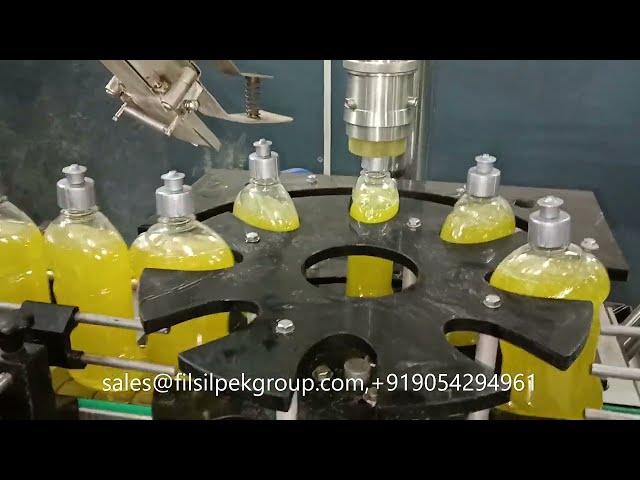 Automatic #dishwashing liquid bottle filling and capping machine, #gel filling machine - Filsilpek