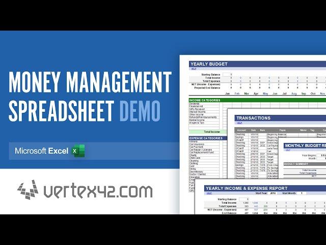 Money Management Spreadsheet Demo