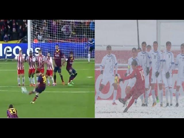 TUYỆT TÁC sút phạt "sinh đôi" của Quang Hải và Messi