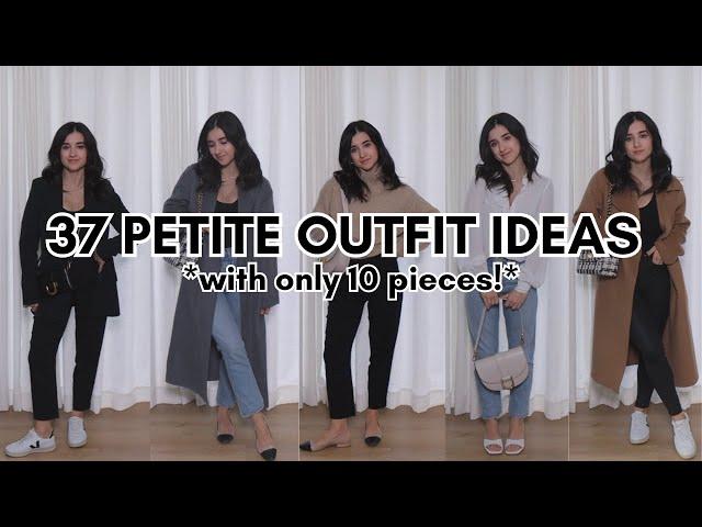 37 PETITE Outfit Ideas With 10 Wardrobe Pieces! 10 Pieces Outfit Challenge