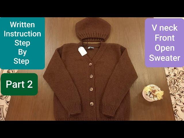 How to knit a Sweater for Children, step by step ( part 2 ) Hindi , Urdu With English subtitles