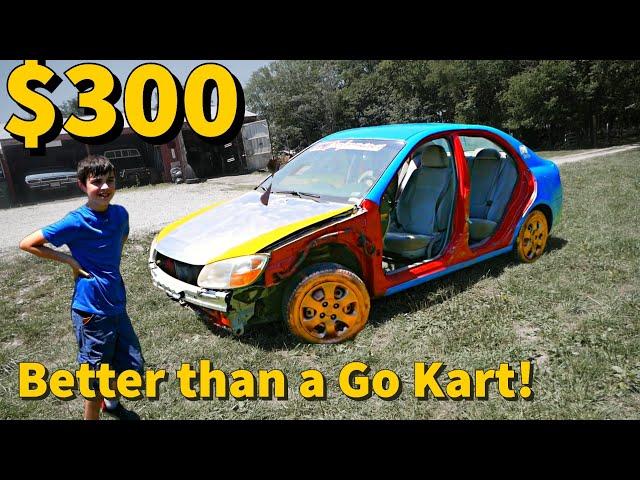 Turning Kia Spectra into ULTIMATE Go Kart! Better Than a SXS!