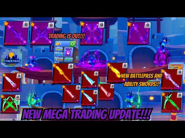 TRADING IS OUT! TRADING UPDATE Full SHOWCASE In Roblox Blade Ball! Plus a GIVEAWAY!