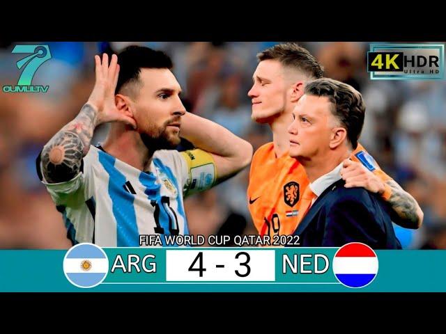 MESSI LEADS ARGENTINA TO THE WORLD CUP 2022 SEMI-FINALS AFTER INTENSE ANGER AT DUTCH PLAYERS 4k HD