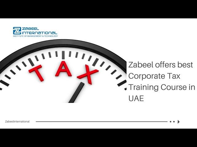 UAE Corporate Tax Training Course in Dubai