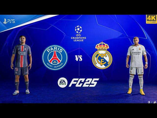 FC 25 - Real Madrid Vs PSG - Ft. Mbappe| UEFA Champions League 24/25 | PS5™ [4K60]