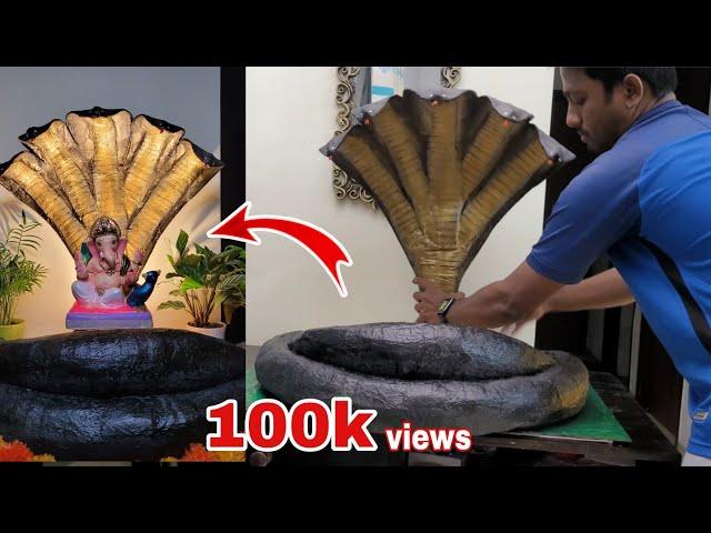 How to Make Sesh Naag Ganpati Backdrop from Cardboard