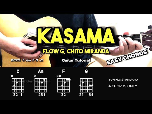 Kasama - Flow G x Chito Miranda | Easy Guitar Tutorial For Beginners (CHORDS & LYRICS) #guitarlesson