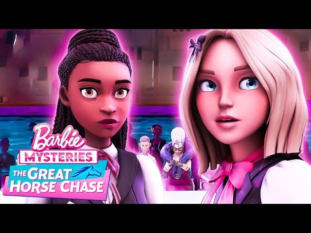 Barbie & Barbie infiltrate a fashion show as models! | Barbie Mysteries: The Great Horse Chase