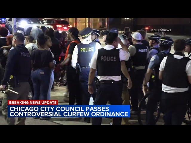 Chicago City Council passes controversial curfew proposal; Mayor Brandon Johnson plans to veto