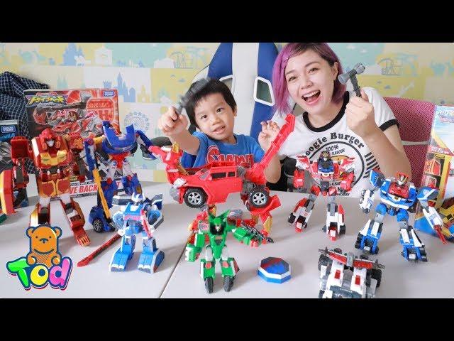 [玩具] 開箱變形機器人！ CarBot Geo Mecha 衝鋒特警隊 小陶德超喜歡玩！Unboxing Robot Toys | 沛莉