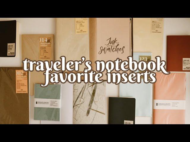 My favorite traveler's notebook inserts; traveler's company inserts and others