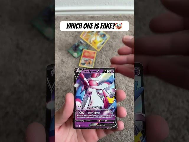 Which one is fake? #pokemonchannel #mewtwo #pokemon #pokemontcg #pokemoncards #umbreon #pikachu