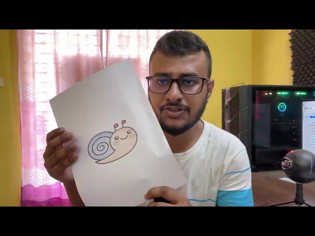 How to draw a snail | কি ভাবে একটি শামুক আঁকবেন | New Video 2024