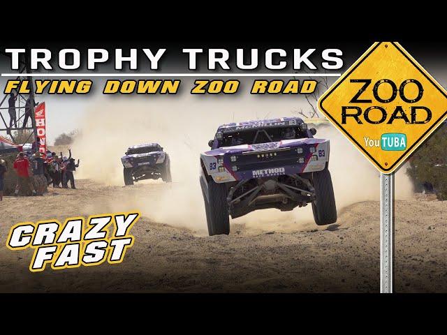 Trophy Trucks Flying Down ZOO ROAD || San Felipe 2022