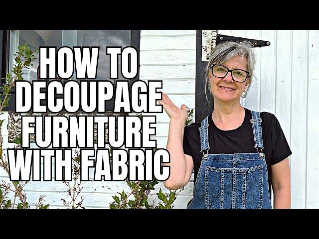 Upcycle An End Table With Decoupaging Fabric: Trash To Treasure