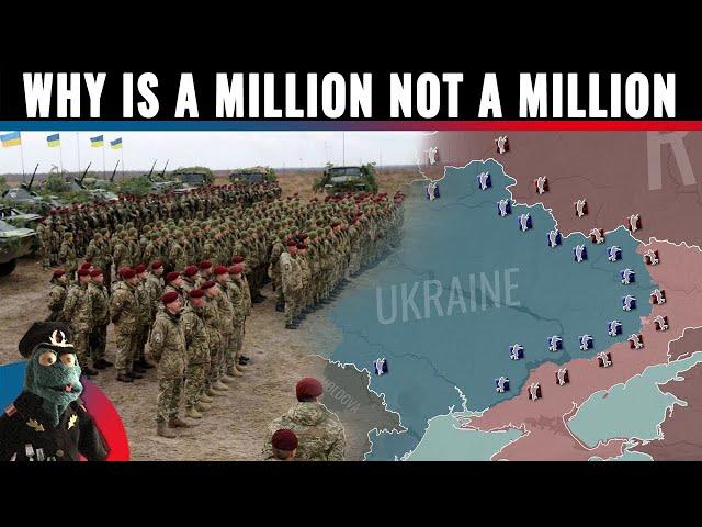 Why does Ukraine have only 300 K troops at the frontline, out of a million troops in total?