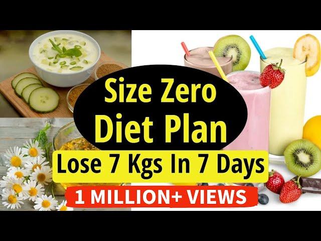 Size Zero Diet Plan To Lose Weight Fast In Hindi | Lose 7 Kgs In 7 Days | Burn Body Fat Fast