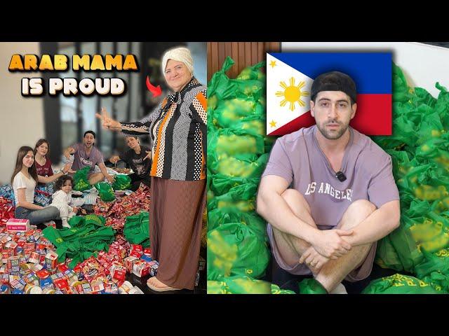 SYRIAN Family Packing  "RELIEF GOODS" for Filipinos ️