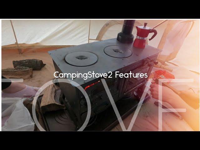 CampingStove2 Features Short Video, Camping Stove Portable Wood Burning Stove Oven Tent Cooking