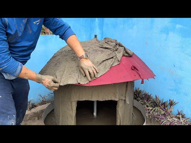 Amazing Creations from Cement and Umbrellas - Easy Way to Build a Dog House