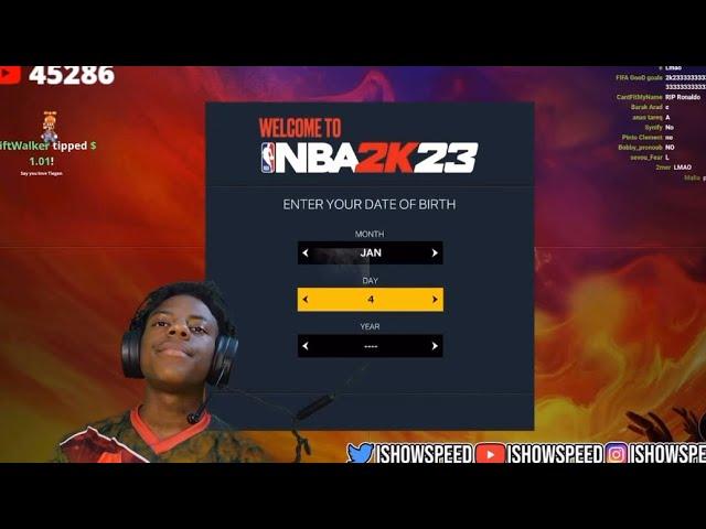 *Deleted Stream* IShowSpeed Hops On Nba2k23 For The First Time...