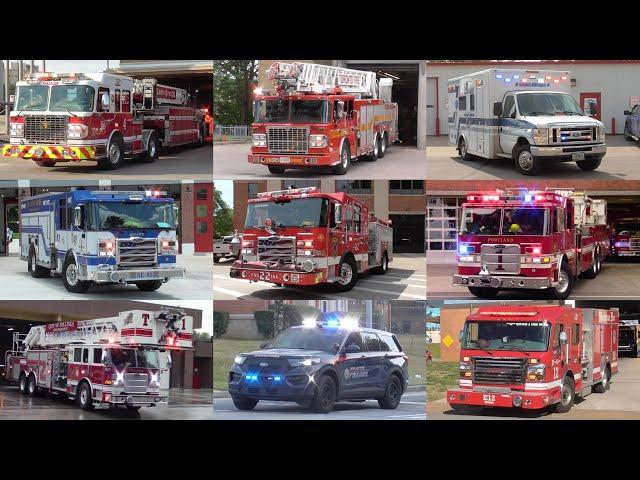Fire Trucks Police & EMS Responding Compilation 2025 #12: Best of Out of State Videos Volume I