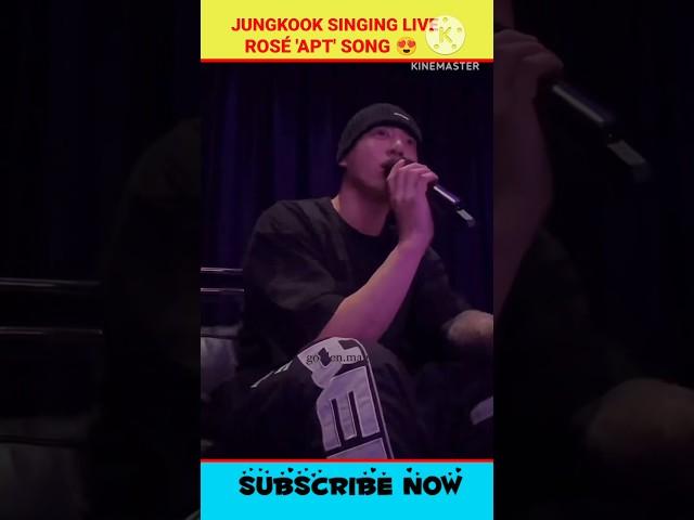 Jungkook Singing "APT" By Rosé And Bruno Mars #shorts #bts #blackpink #jungkook