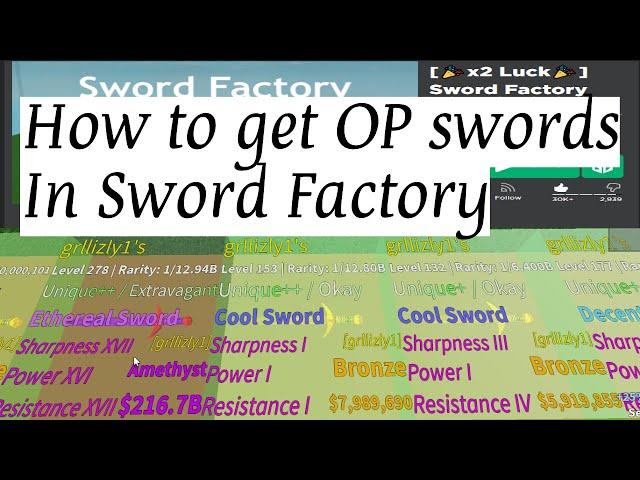 How to easily get OP swords in Sword Factory Roblox (Outdated)