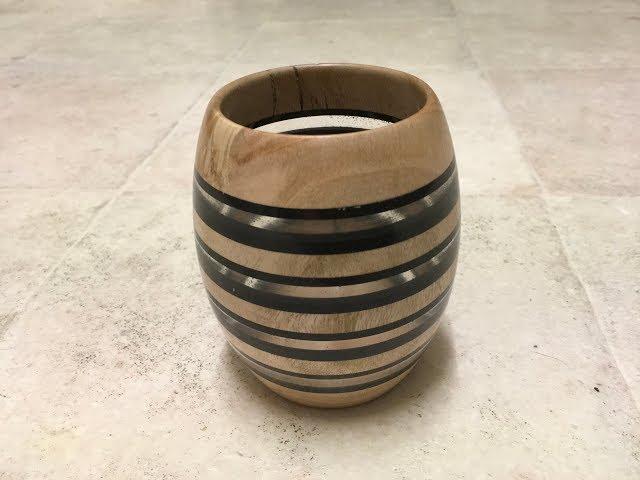 Woodturning a Hybrid Barrel Pot - Milliput and resin