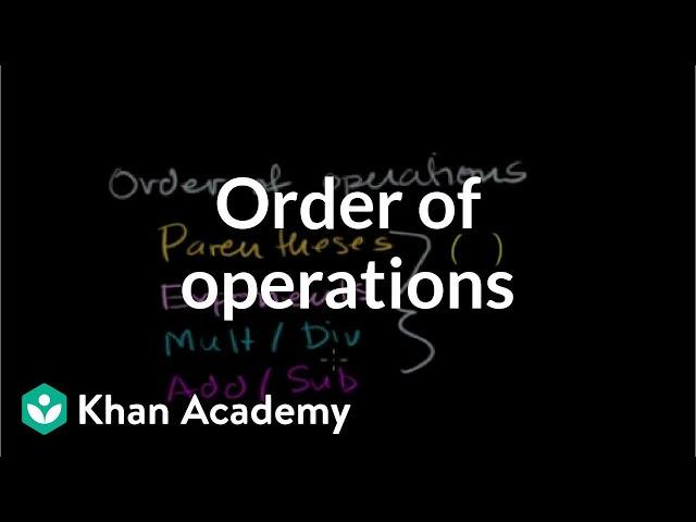 Introduction to order of operations | Arithmetic properties | Pre-Algebra | Khan Academy