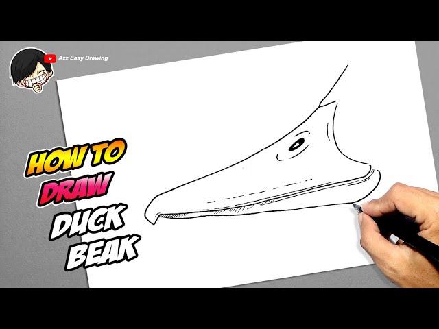 How to draw Duck Beak