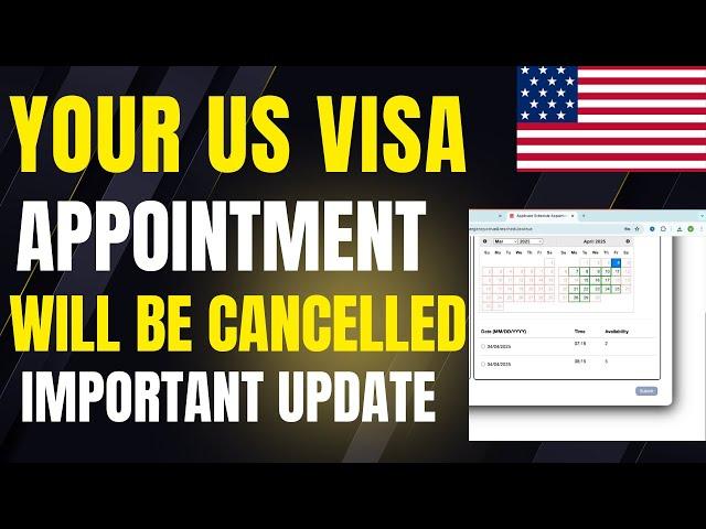  US Cancels 2,000 Visa Appointments! Major Scam Exposed – 2000 Bot Booked Appointments Cancelled 