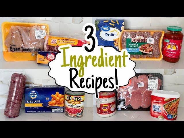 3 INGREDIENT DINNERS | 5 Cheap & Easy Meals You Only Need 3 Ingredients to Make | Julia Pacheco