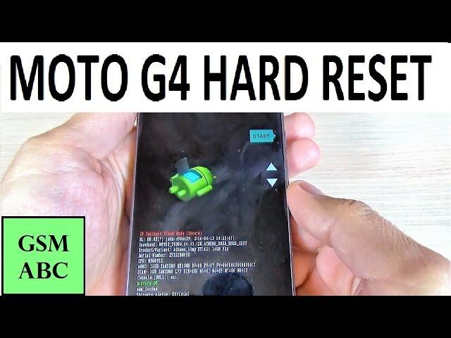 HARD RESET Motorola Moto G4, Plus, Play