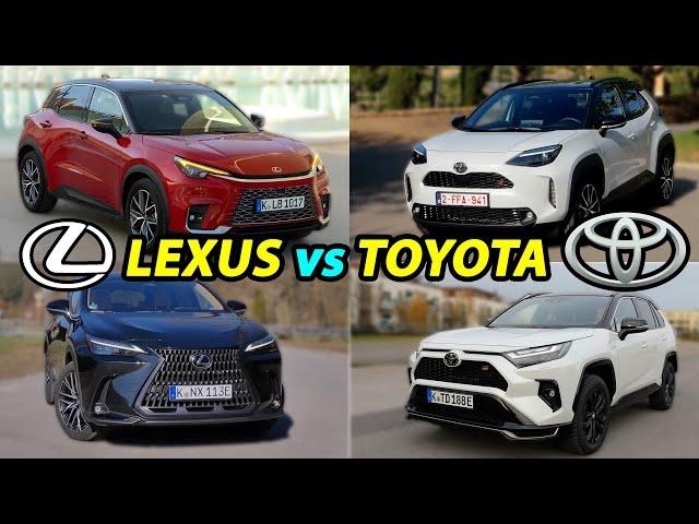 Toyota or Lexus? Toyota Yaris Cross vs Lexus LBX, C-HR & Corolla Cross vs Lexus UX & RAV4 vs NX