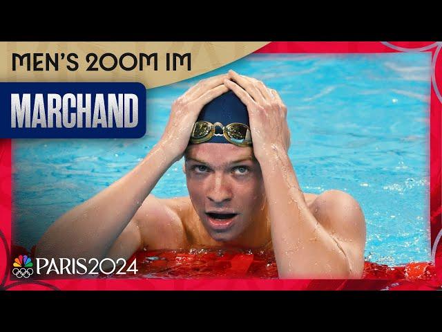 Leon Marchand KEEPS ROLLING with fourth individual gold of Paris Olympics in 200 IM | NBC Sports